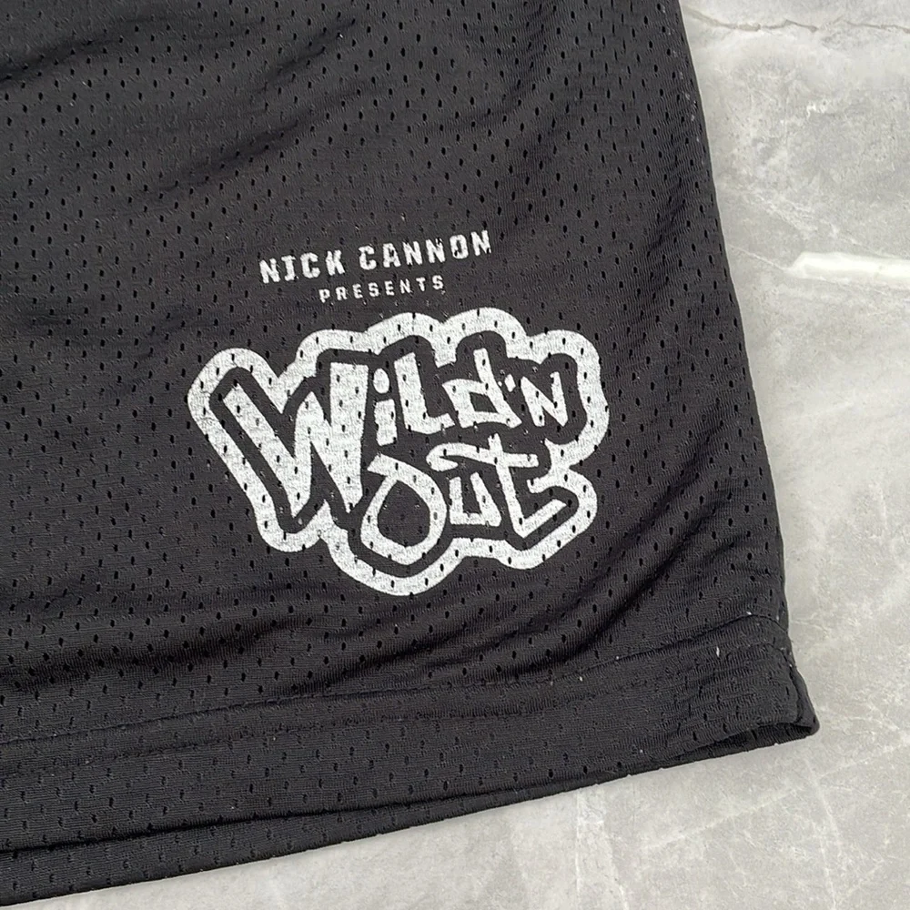 Men's N3 Sport Wild’n Out Nick Cannon “Black Team” Basketball Shorts Large